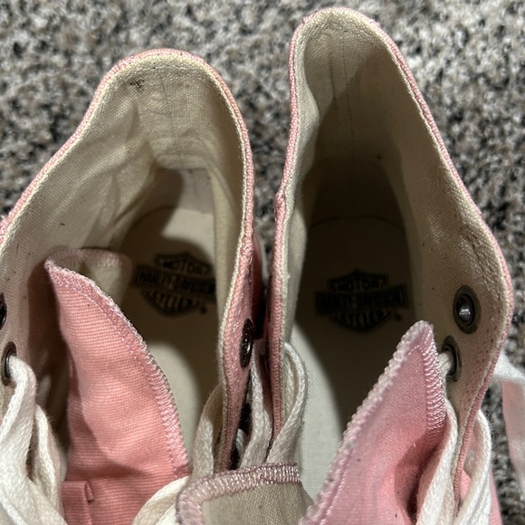 Harley-Davidson Pink Canvas High-Top Sneakers - Picture 6 of 6